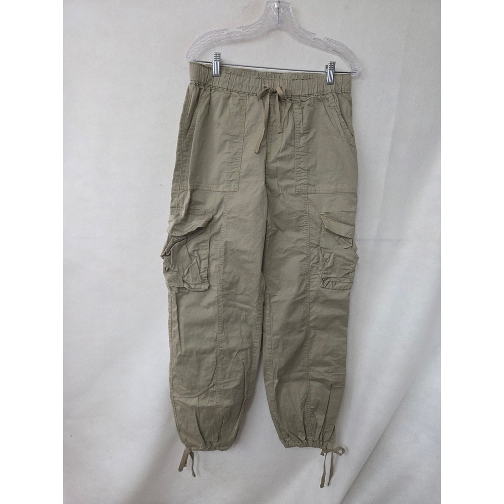 YMI All Day Cargo Pants Womens Medium Khaki Mid-Rise Utility Joggers P1028P1